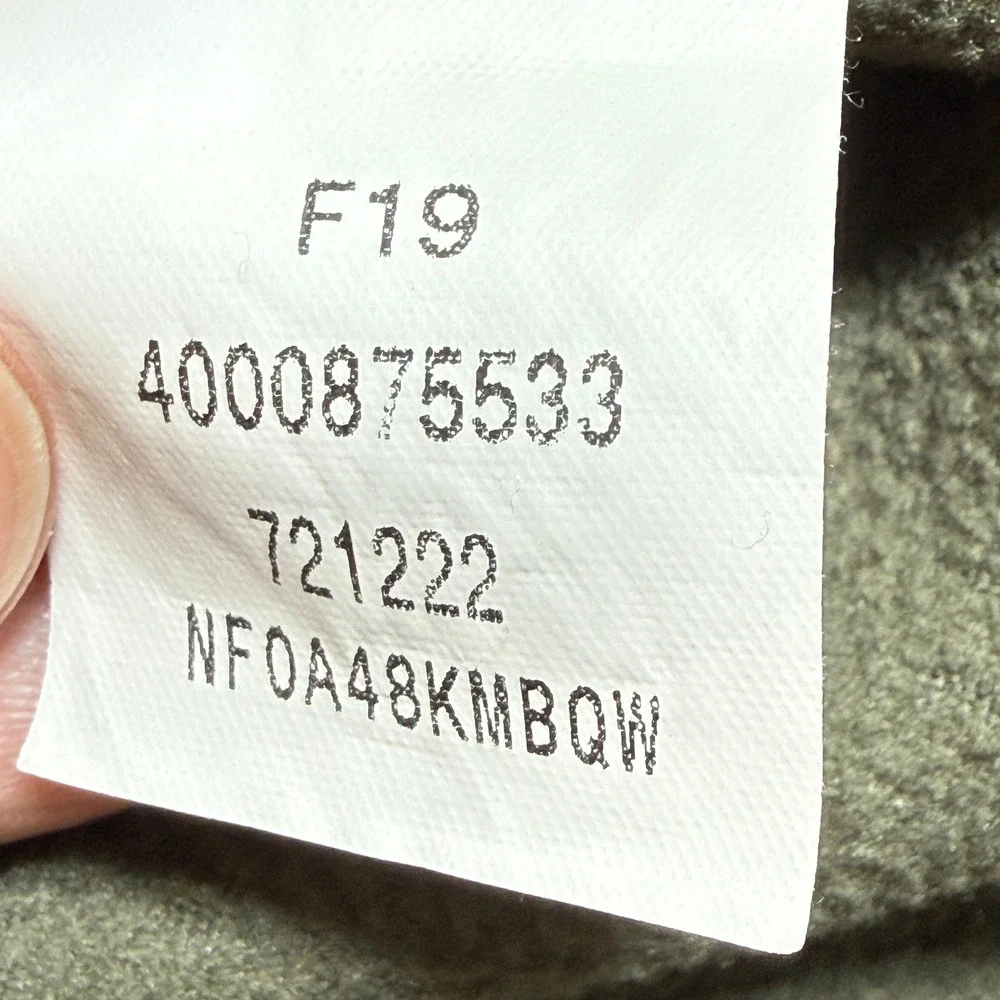 The North Face TKA Glacier Fleece Pullover Womens L Green Black Snap Neck Jacket